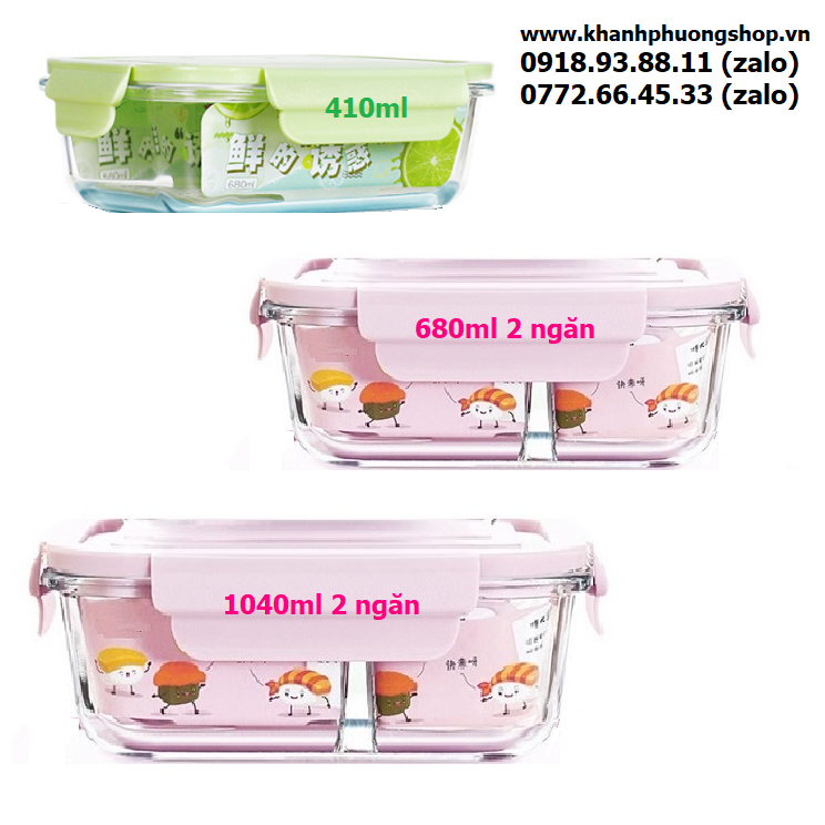 hộp cơm thủy tinh - hộp đựng cơm thủy tinh