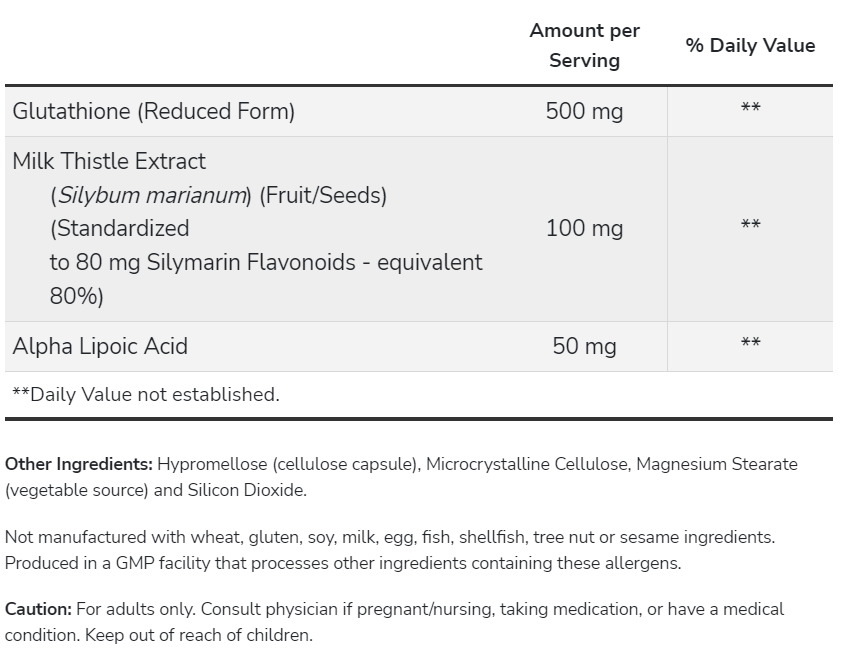 NOW GLUTATHIONE 500MG, VIÊN UỐNG TRẮNG DA