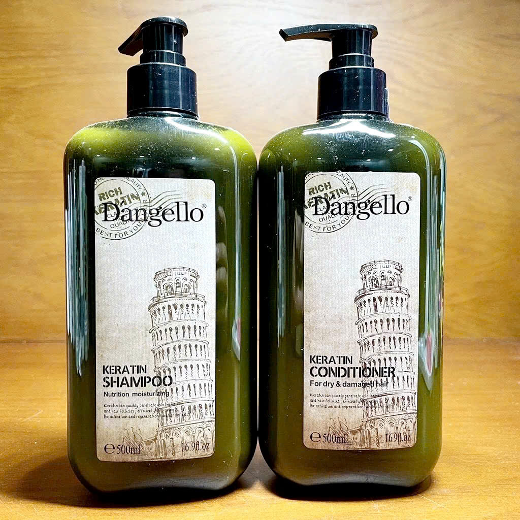 Dangello Shampoo to Prevent Hair Loss and Hair Growth, Dangello Shampoo, Hair Steamer, Dangello Keratin Nourishing Essential Oil to Restore Hair 500ml