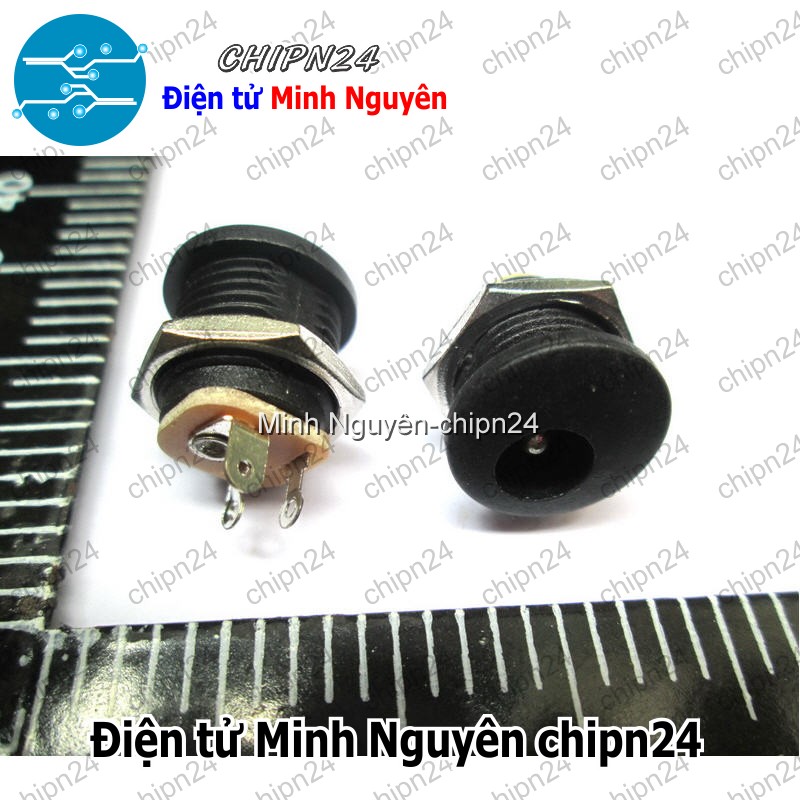 [5 cái] (F90.2) Jack DC tròn hàn dây loại bắt ốc DC-022 - HH000181