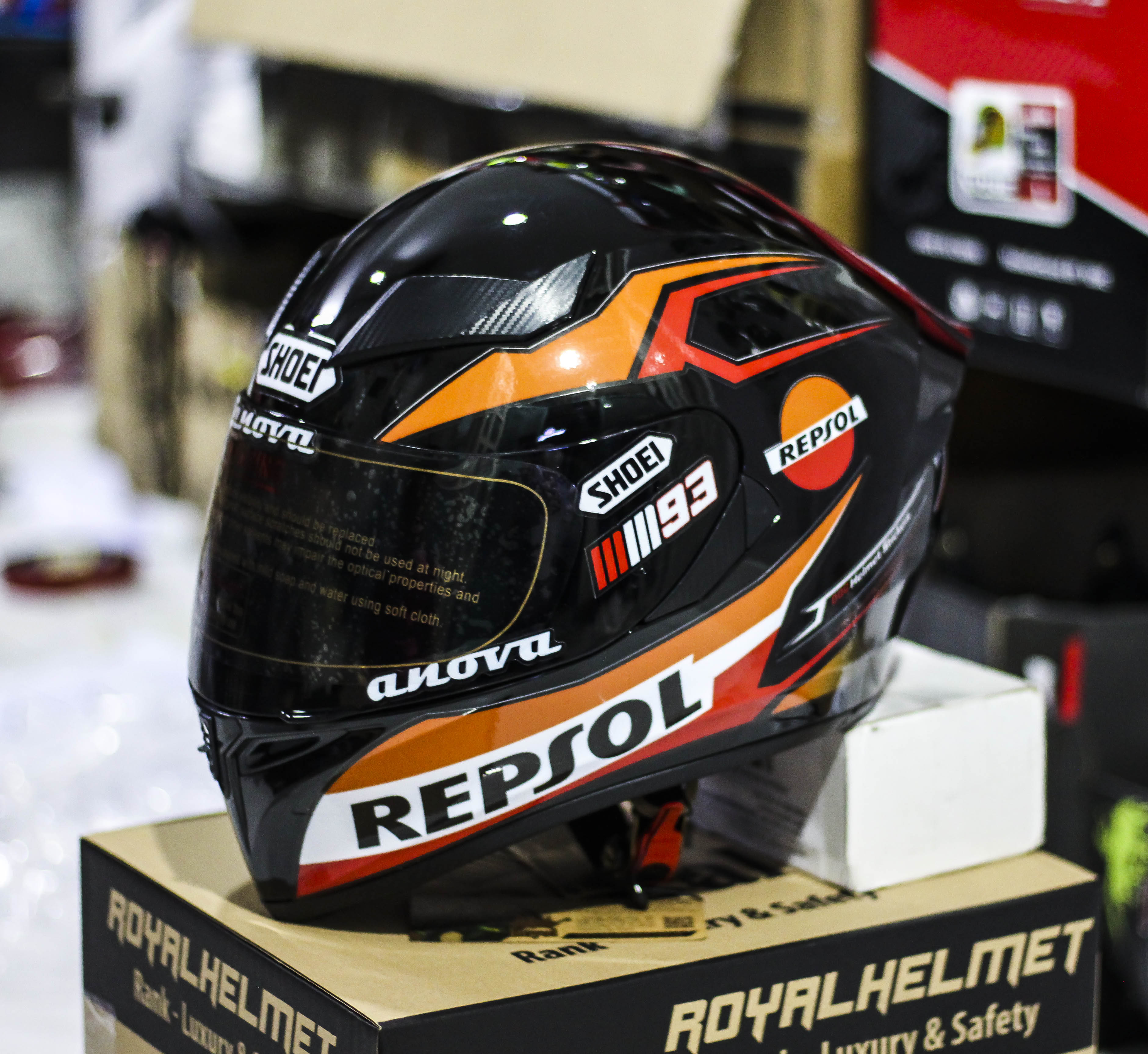Mũ Fullface ROYALM138B 1 Kính lên tem REPSOLS cực chất