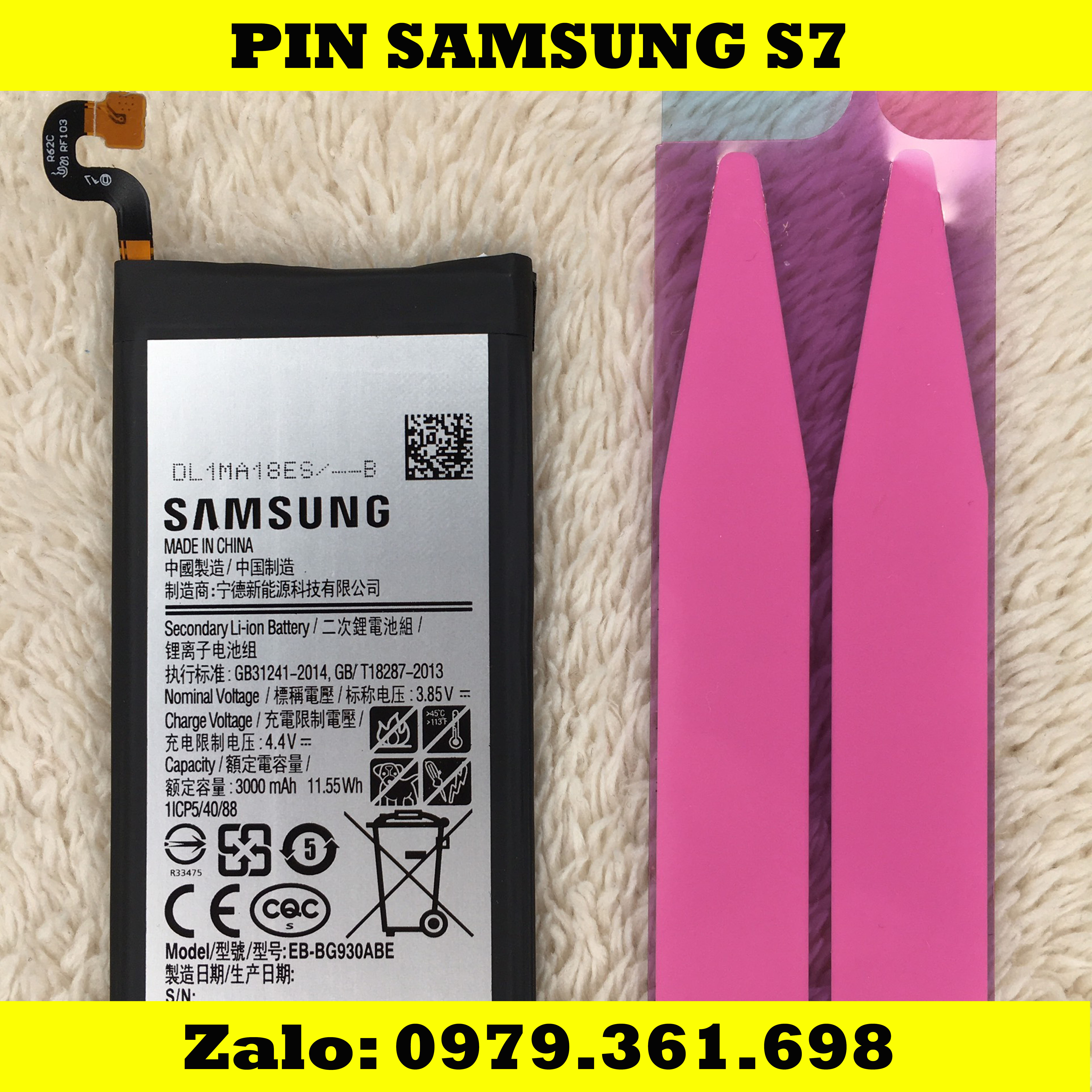 Pin Samssung S7 ( G930 ) -  Hàng new ( bảo hành 3 tháng )
