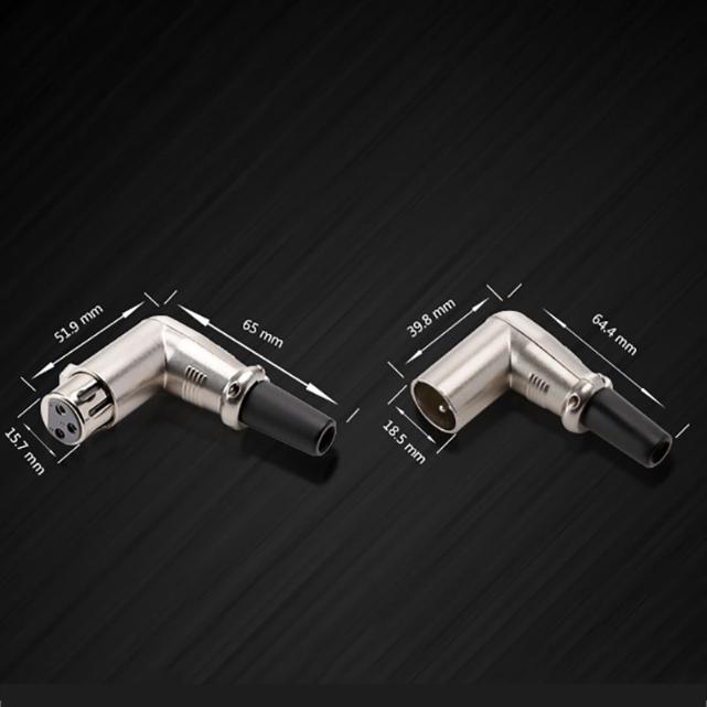 rắc hàn canon XLR cong góc đầu đực (1 chiếc)