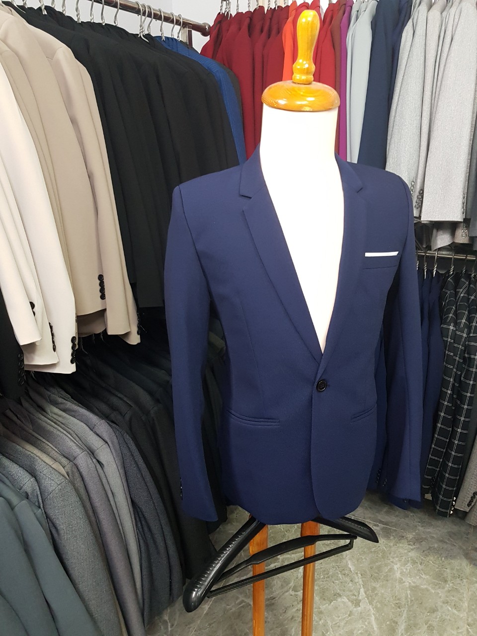 Áo Vest Nam Thời Trang(Xanh Đen)