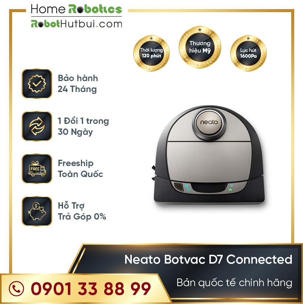 [Trả góp 0%]Neato Botvac D7 Connected Bản quốc tế chính hãng
