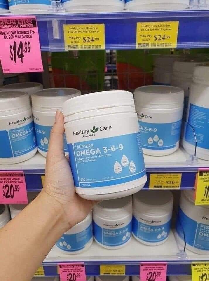 [Hàng Auth - Chọn màu] [Chính hãng] Omege 3-6-9 Healthy Care 200 Viên