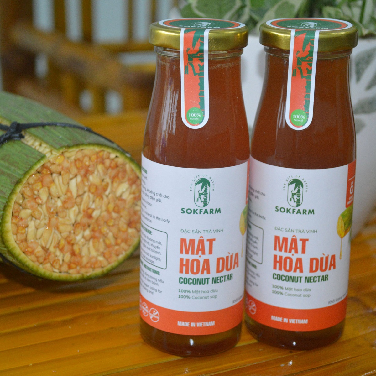 MẬT HOA DỪA - SOKFRAM- 250ml - ĐẶC SẢN TRÀ VINH
