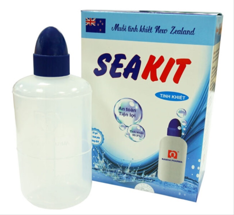 Bình rửa mũi SEAKIT + 30 gói muối