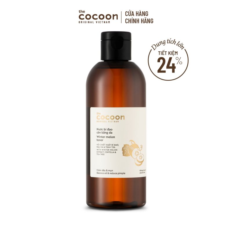 Bigsize - Nước bí đao cân bằng da (toner) Cocoon giảm dầu và mụn 310ml