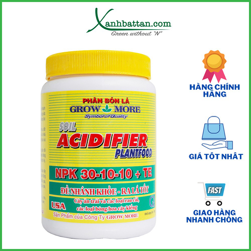 Phân Bón NPK 30-10-10 Growmore Acidifier 100 Gram