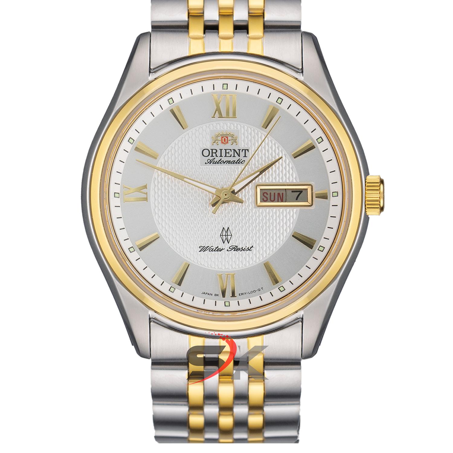 Đồng Hồ Cơ Nam Orient Mặt Trắng Kim Vàng Thiết Kế Tối Giản Classic Máy Cơ Tự Động Automatic Dạ Quang Chống Nước Chống Xước