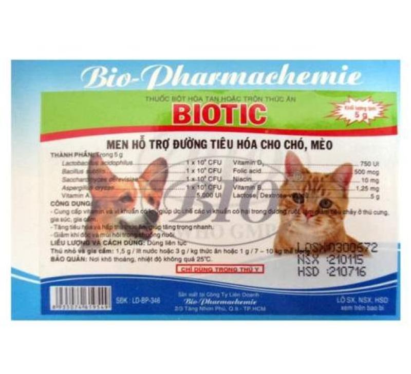 Men tiêu hóa cho chó mèo Bio Biotic gói 5g