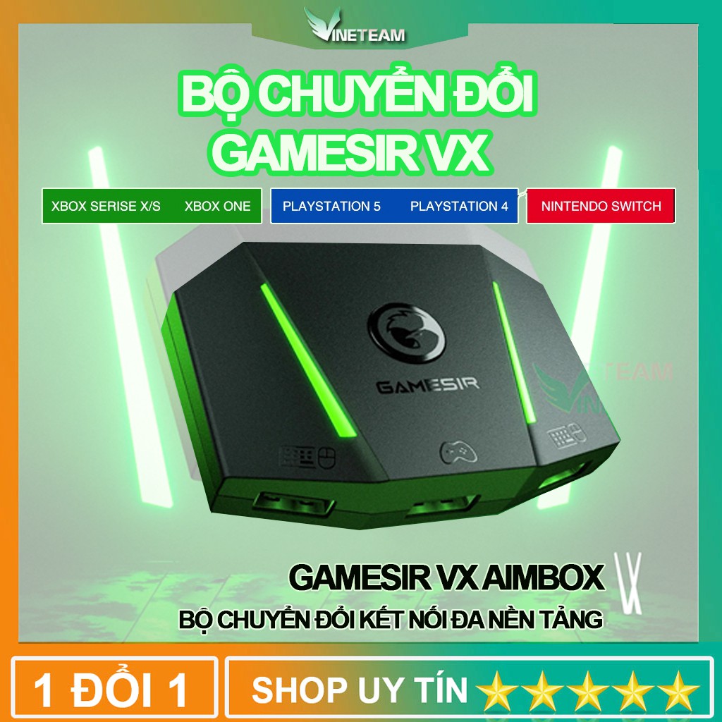 GameSir VX AimBox bộ chuyển đổi bàn phím chuột cho Nintendo Switch/PS5 PS4/Xbox Dòng X/XBOX One