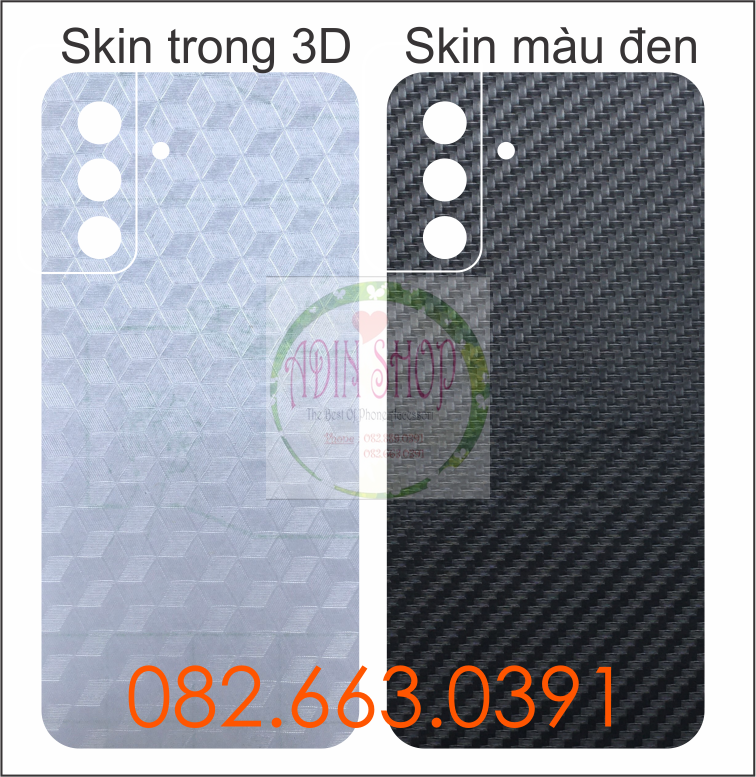 Miếng dán mặt lưng skin carbon Samsung S21 / S21 plus