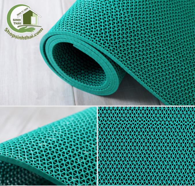 Thảm nhựa lưới chống trơn màu xanh lá cây - [ 50cm x khổ 120cm ]