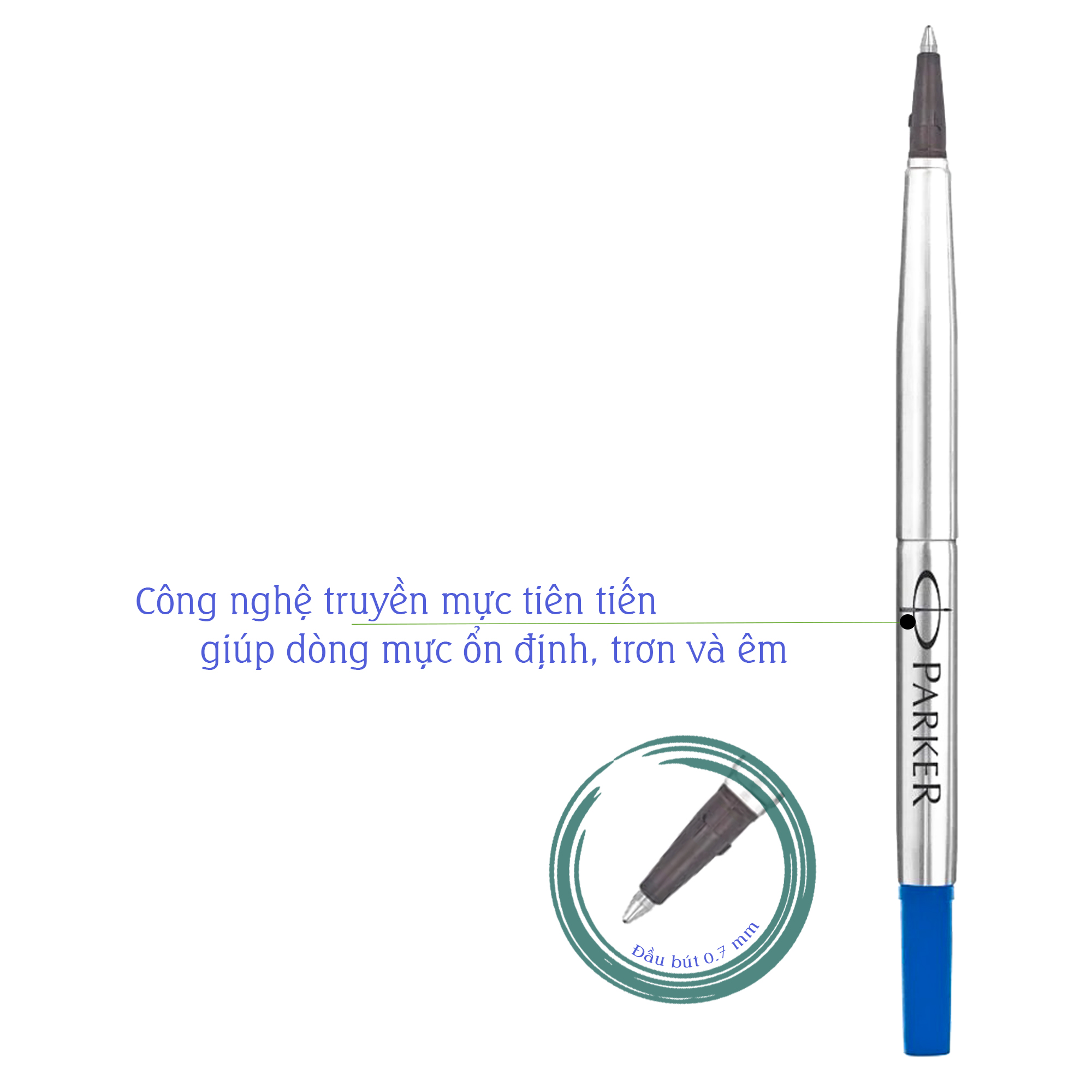 Ruột bút lông bi cao cấp Parker M BL1