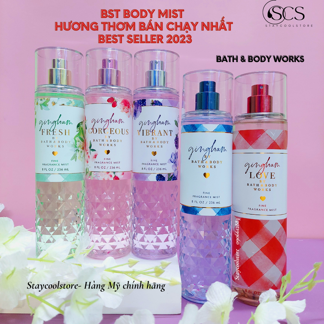 [Bill Mỹ- Đủ Mùi Hot]- Xịt thơm body mist Bath & Body Works 236ml