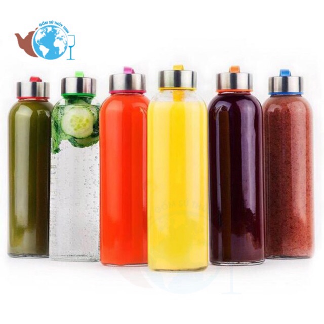 [HCM]Bình nước thủy tinh 300ml có dây xách