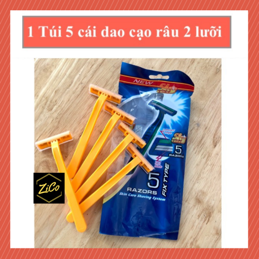Bịch 5 dao cạo râu 2 lưỡi RAZORS