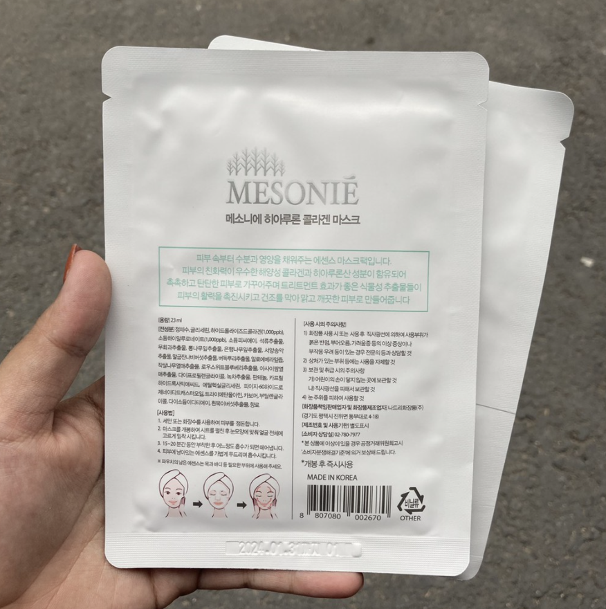 Mặt nạ dưỡng da cấp ẩm collagen Mesonie Hàn Quốc