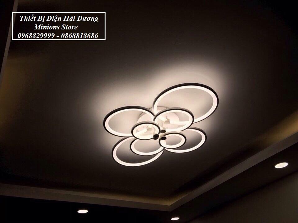 Đèn LED ốp trần Decor hình khối tròn 3 chế độ ánh sáng Có điều khiển NT030