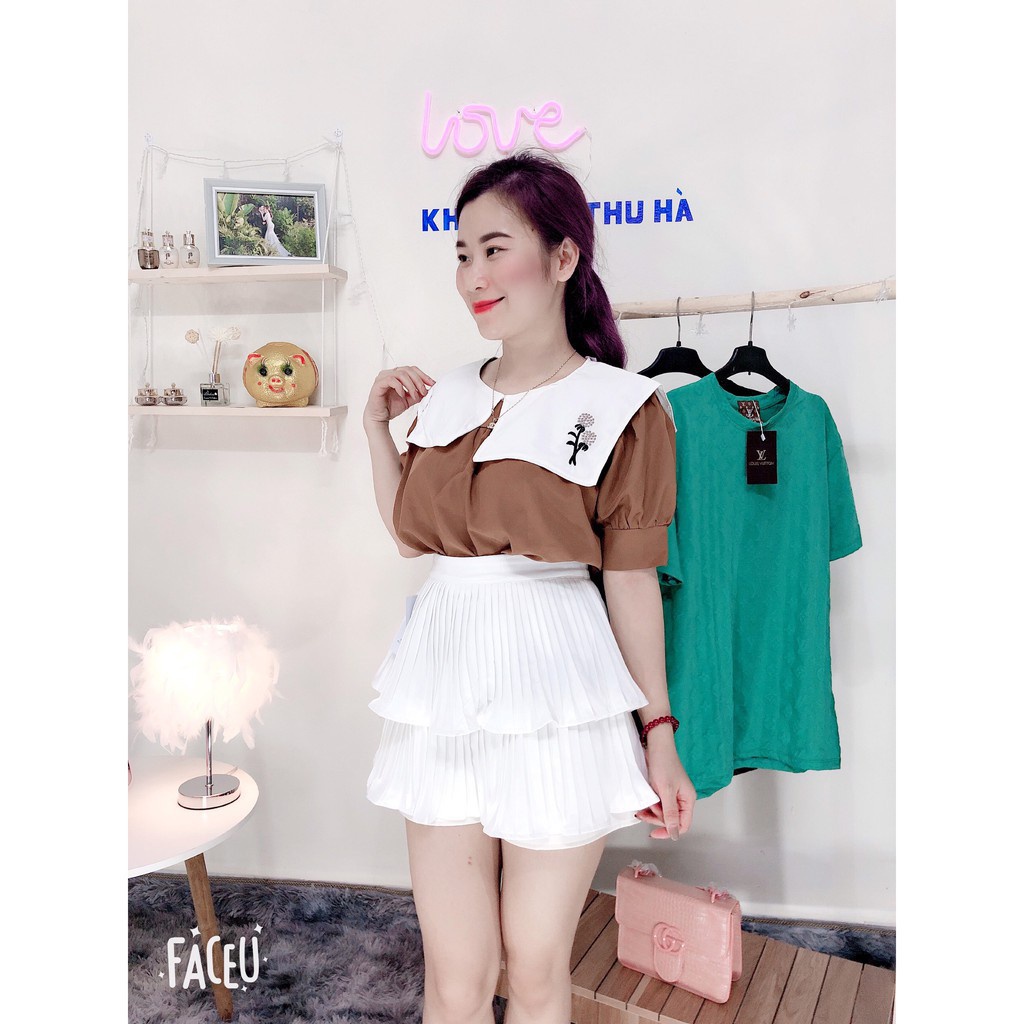CHÂN VÁY 2 TẦNG PHỒNG XÒE NGẮN MIX GÌ CŨNG XINH