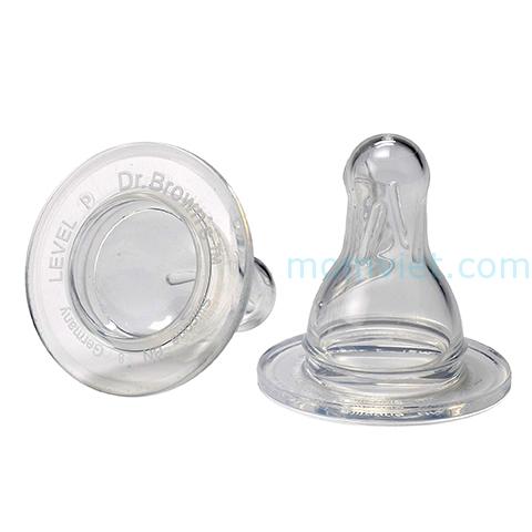 HỘP 2 NÚM TY SILICONE DR.BROWN'S CỔ RỘNG LEVEL4