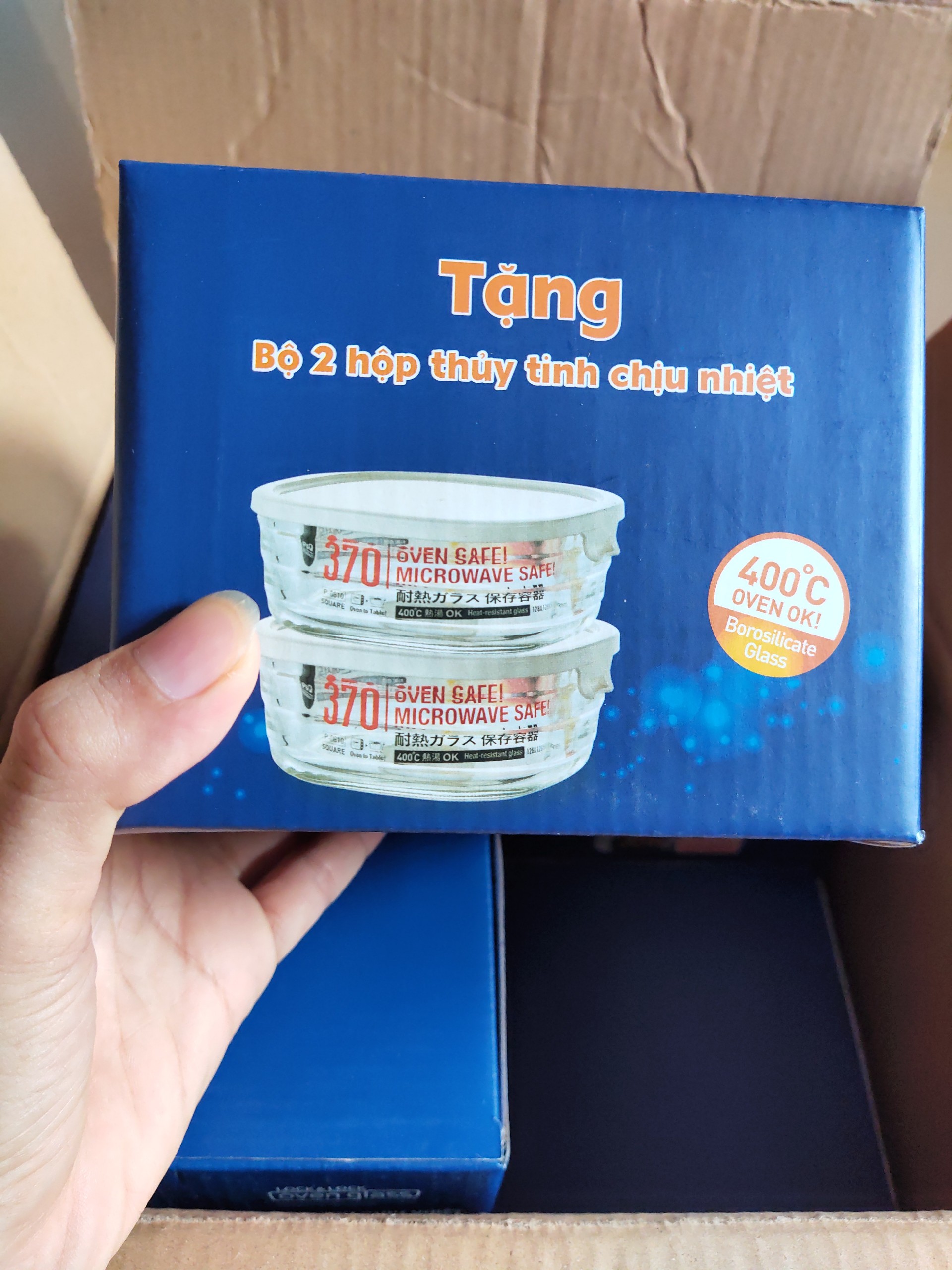Hộp thủy tinh chịu nhiệt Lock and Lock 370ml