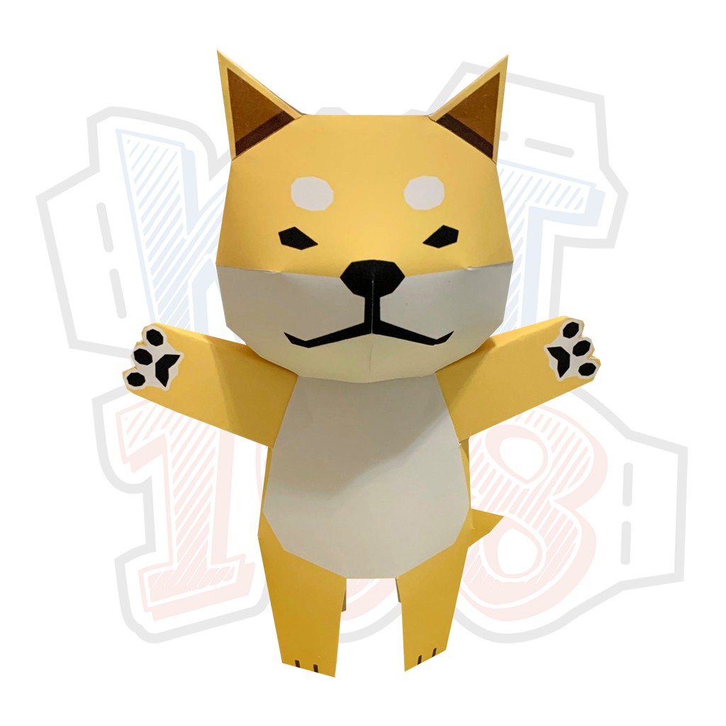 Mô hình giấy động vật chó Link dog