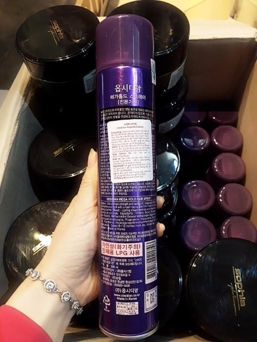Gôm Obsidian Mega Hold Pray tạo kiểu tóc Hàn Quốc 300ml