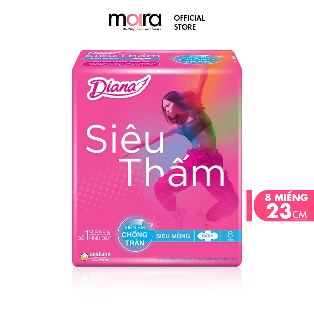 Băng vệ sinh Diana Siêu thấm Siêu mỏng cánh