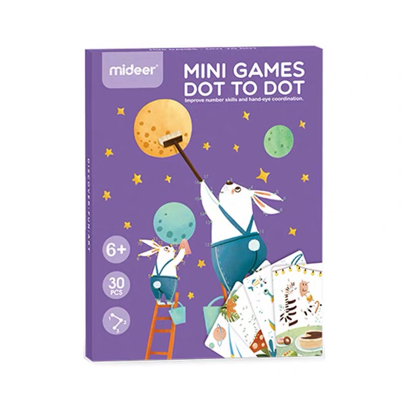 [HCM][TẶNG KÈM BÚT CHÌ] MIDEER Mini Game 3 chủ đề - Fun Mazes - Dot to Dot - Coloring Pixel