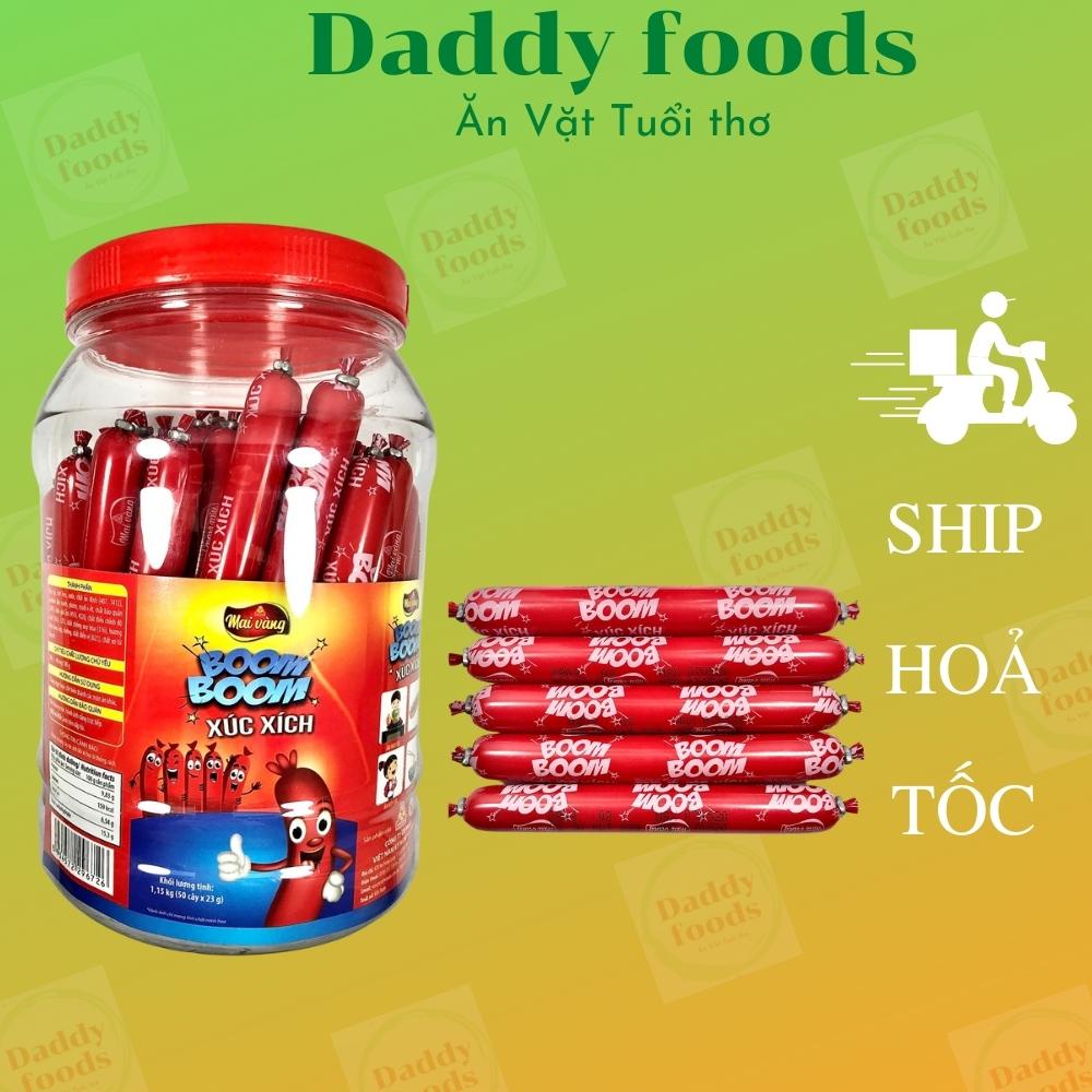 Hũ xúc xích boom boom mai vàng 50 cây 1,15kg