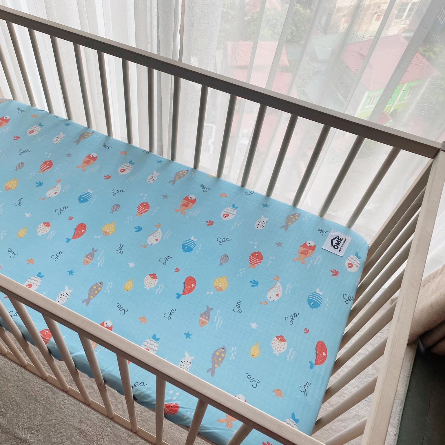 Bộ quây cũi vải kèm ga bọc nệm OME