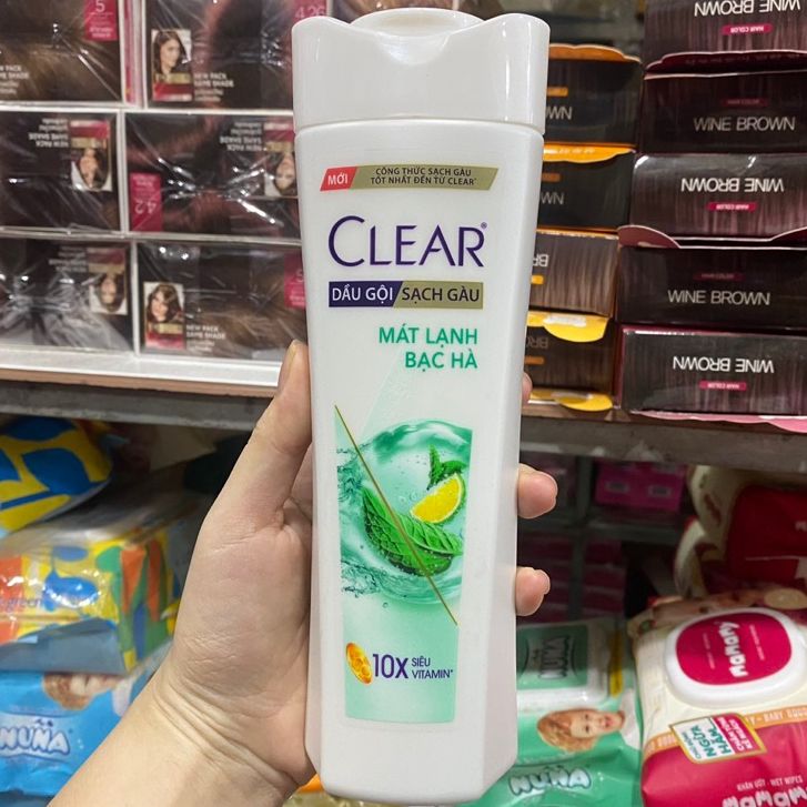 ( Trắng )Dầu Gội Đầu Clear Mát Lạnh Bạc Hà 340g