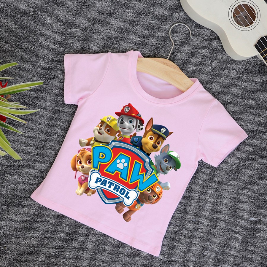 Áo Thun Đội Chó Cứu Hộ Paw Patrol Cho Bé Trai Bé Gái ( HÌNH THẬT )