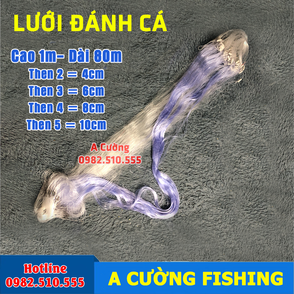Lưới đánh cá thái lan - 3 màn - 1m2 - dài 80m