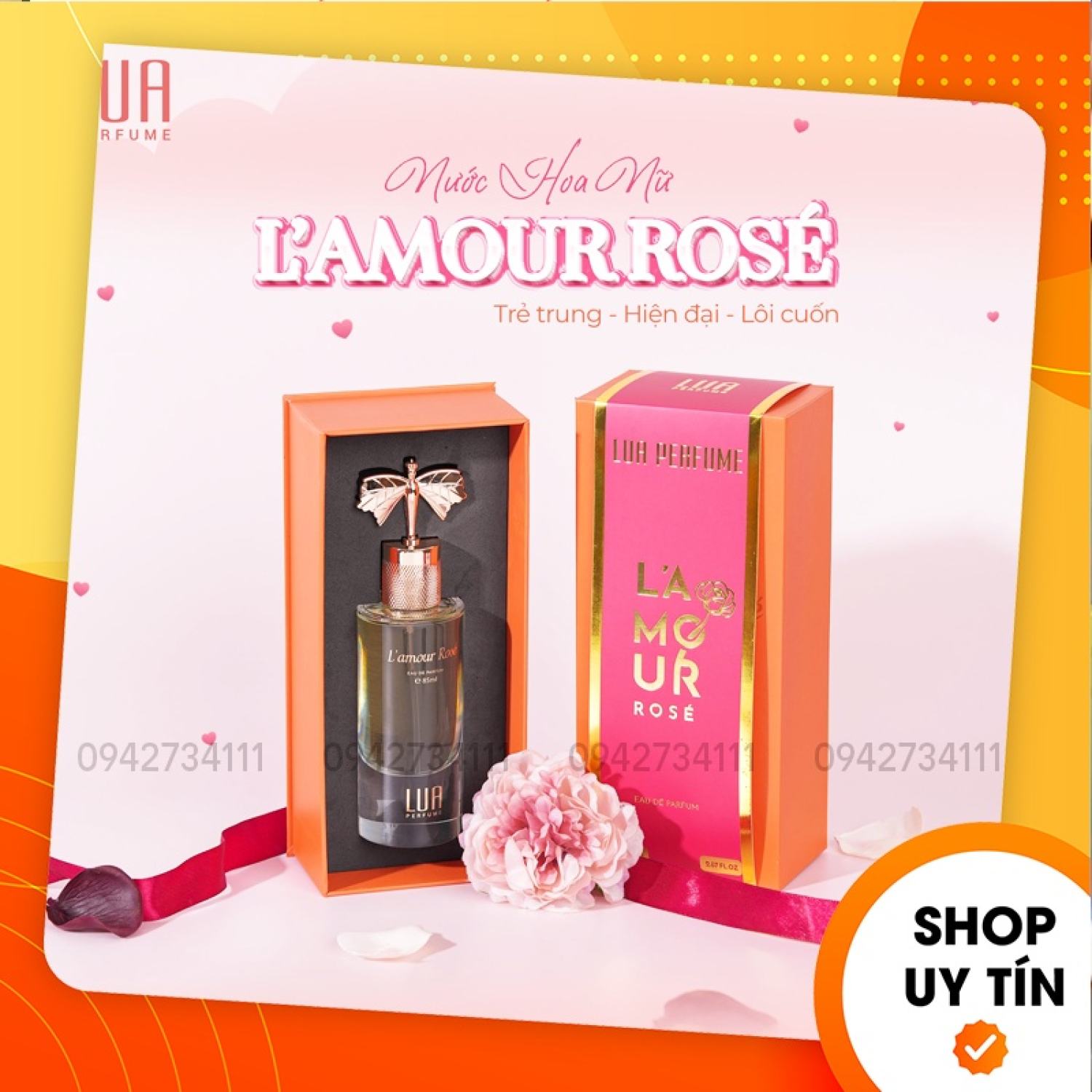 [Chính Hãng] Nước Hoa Nữ Lamour Rose 85ml LUA Perfume