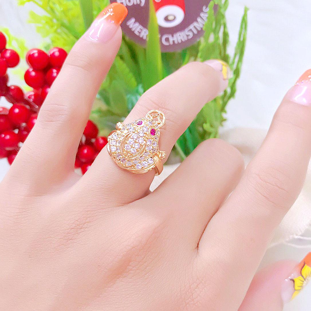 [ N317 ]  ring female fashion toad feng shui goods beautiful pattern TH040(8).20.09 gold plated-Tubi cony-modified pay within 07 day-gift with jewelry box