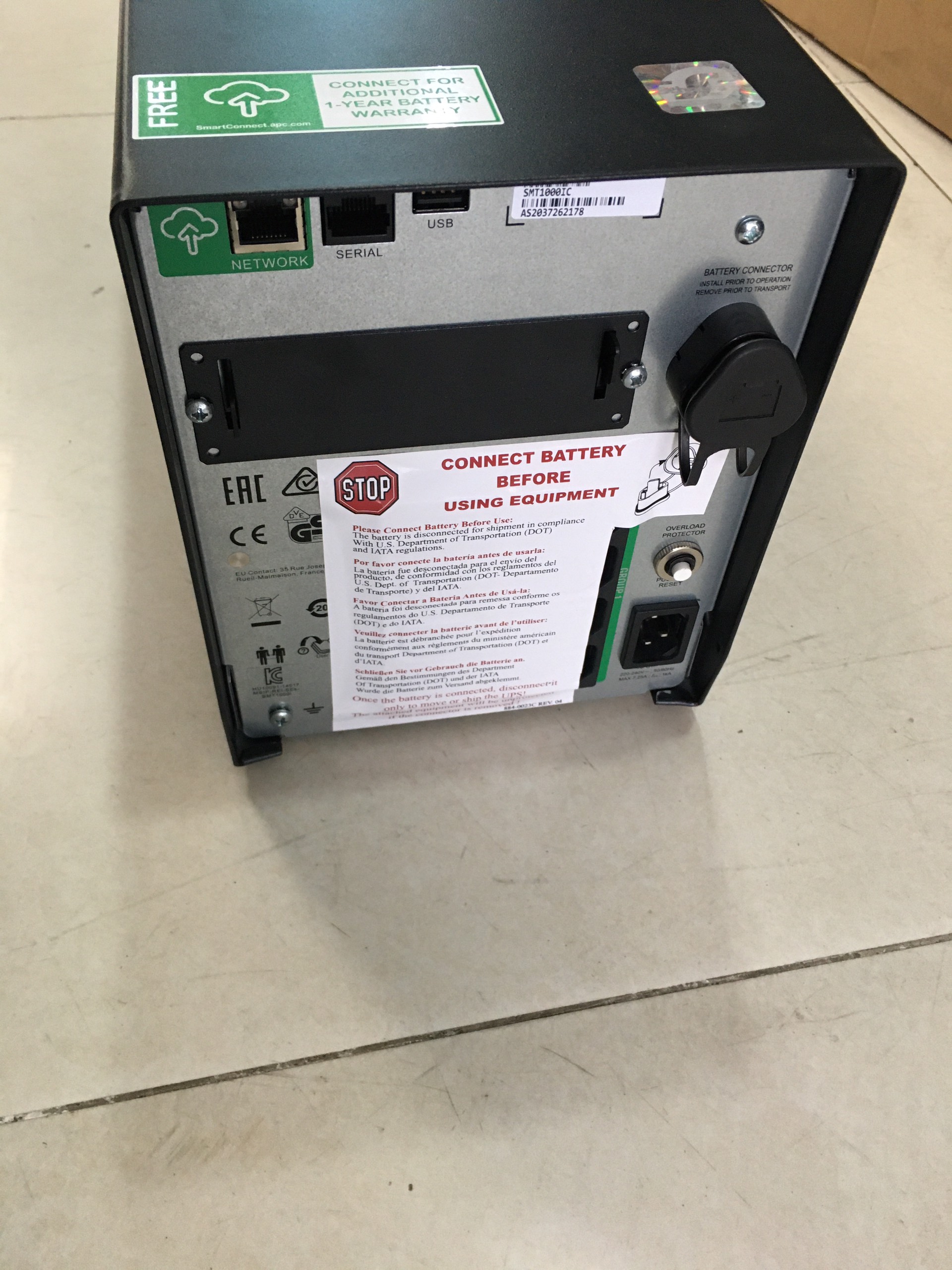 Bộ Lưu Điện UPS APC SMC2000I 2000VA (2KVA/1.3KW) bảo hành 6 tháng