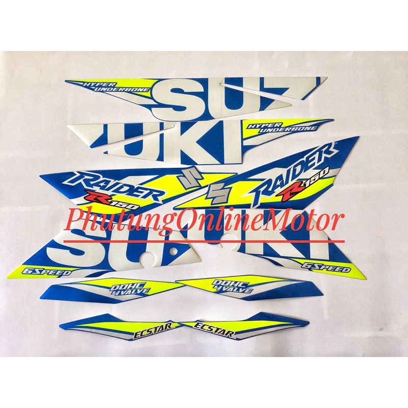 Tem suzuki Raider Fi Xanh Ecstar ( Hàng thanh lý chính hãng)