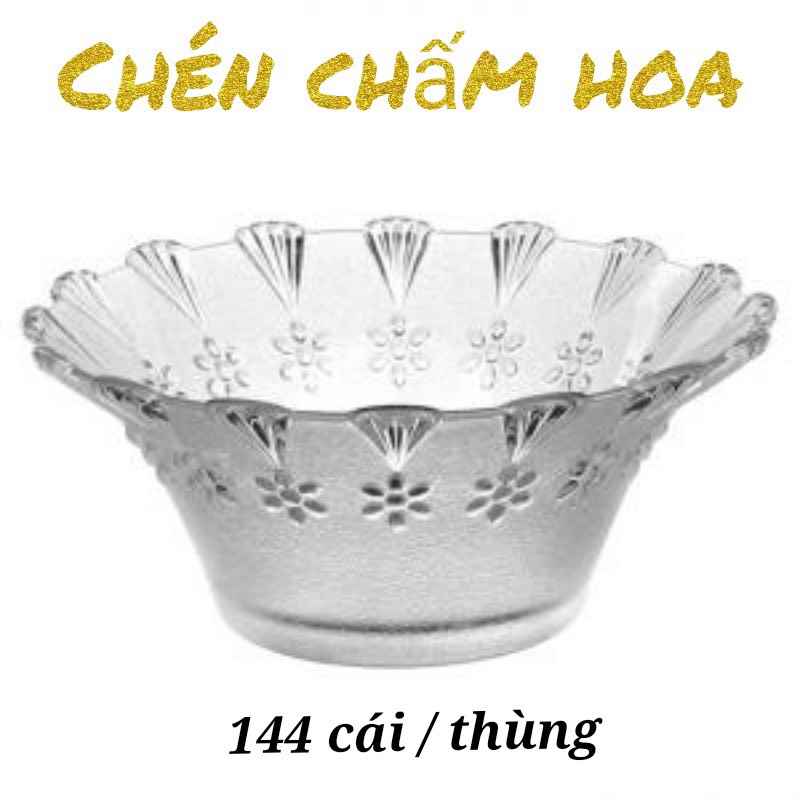 CHÉN CHẤM TÁO THỦY TINH NƯỚC CHẤM XUẤT SỨ INDO