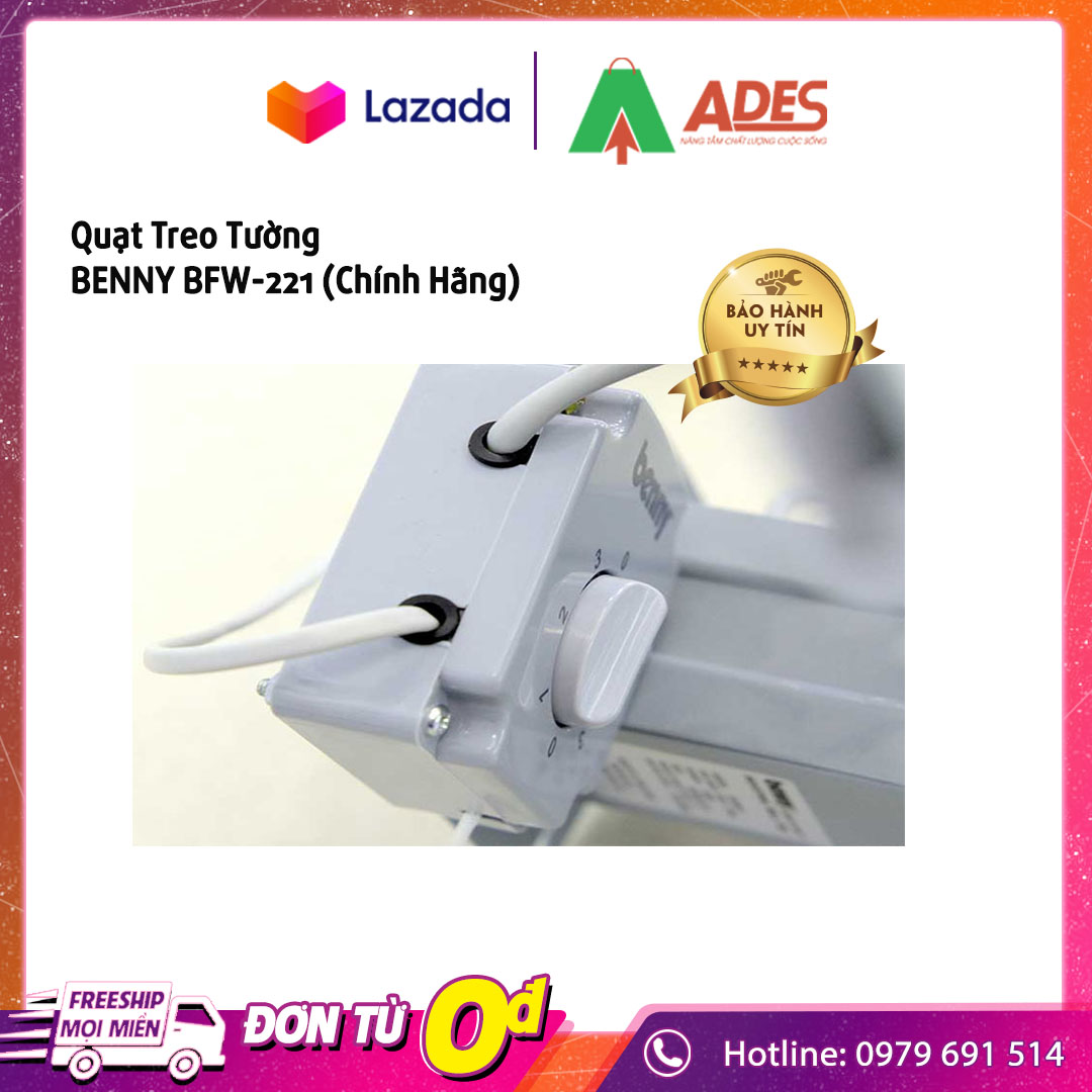 Quạt Treo Tường BENNY BFW-221 - BH 12 Tháng