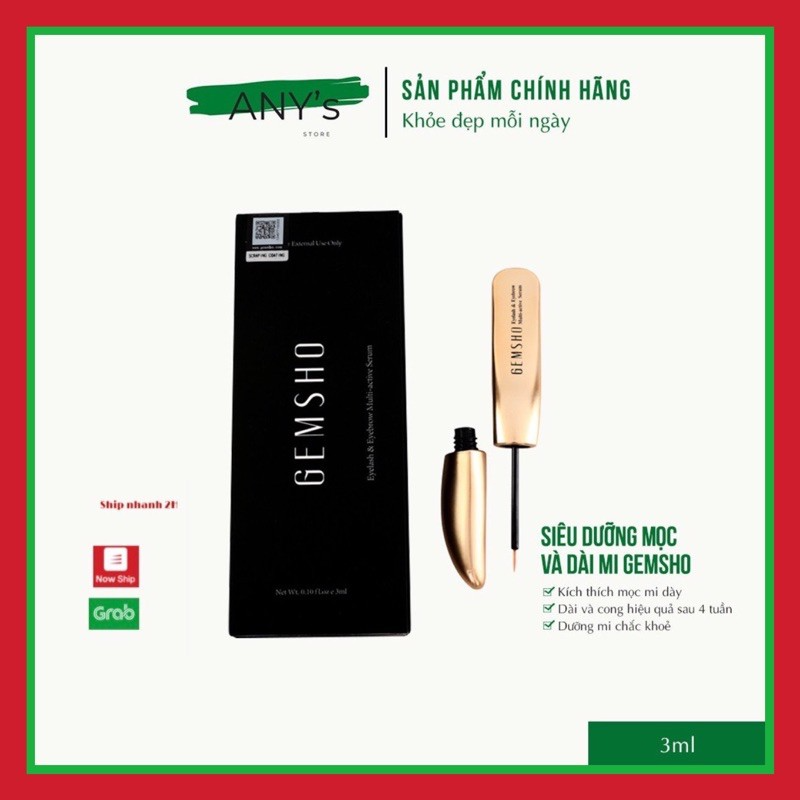 Siêu Dưỡng Dài Kích Mọc Mi Gemsho 3ml