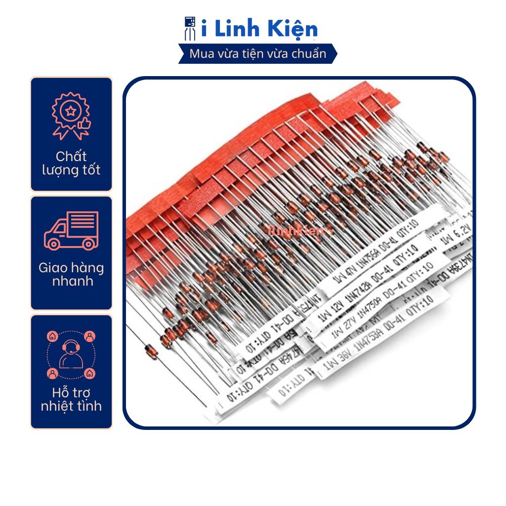 Diode zener 1w 12v 1n4742a 10 chiếc