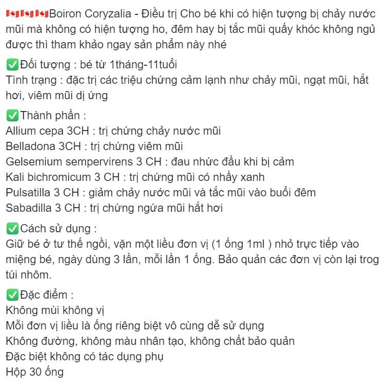Bill kèm Boiron hàng Đức