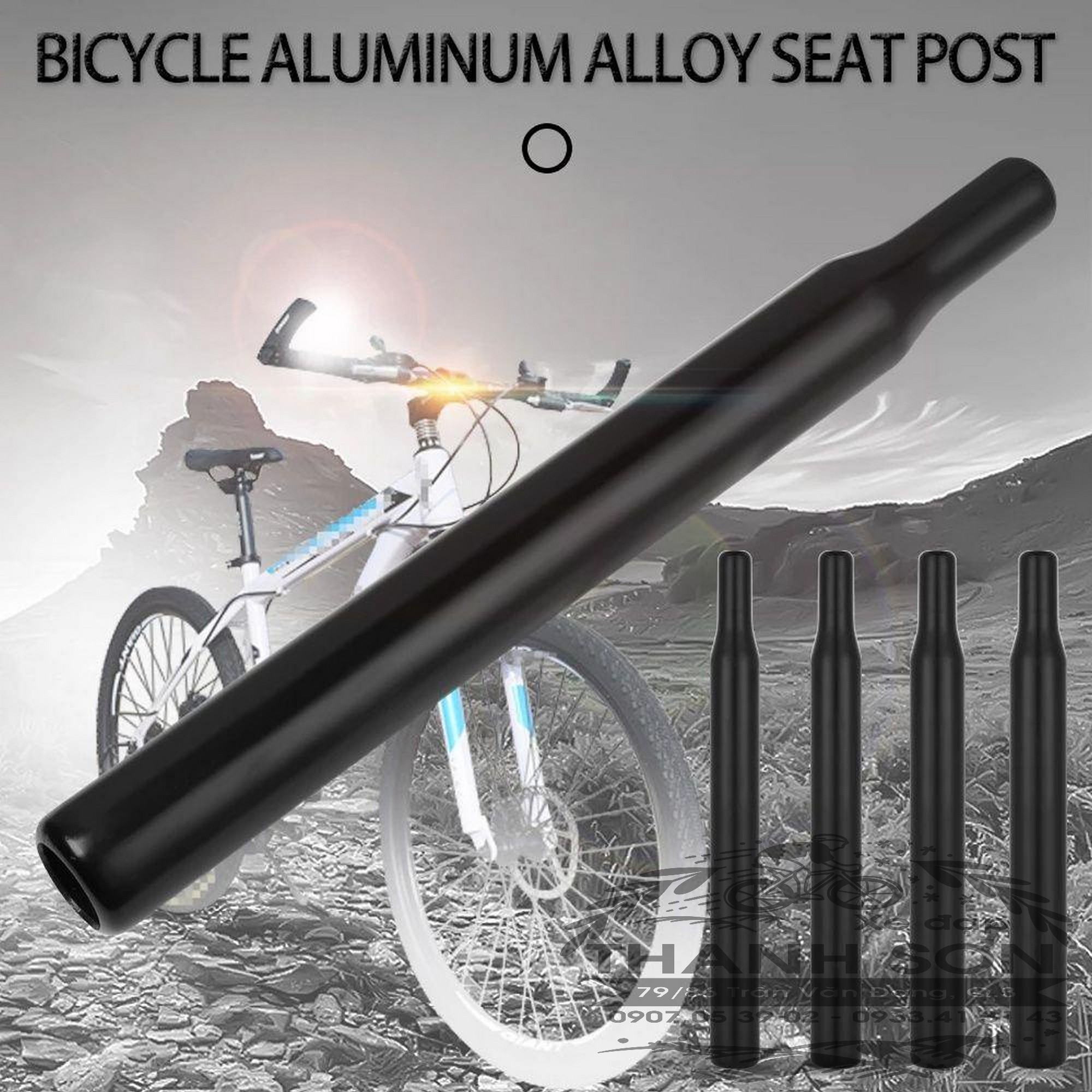 Cốt Yên Xe Đạp Màu Đen 25.4 / 27.2 / 28.6 / 31.8mm