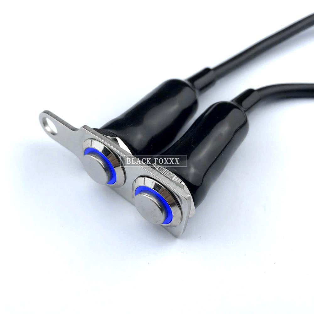 [HCM]Công Tắc Led 2 Nút On Off Gắn Cùm Xe [ 2 Nút Dọc ]