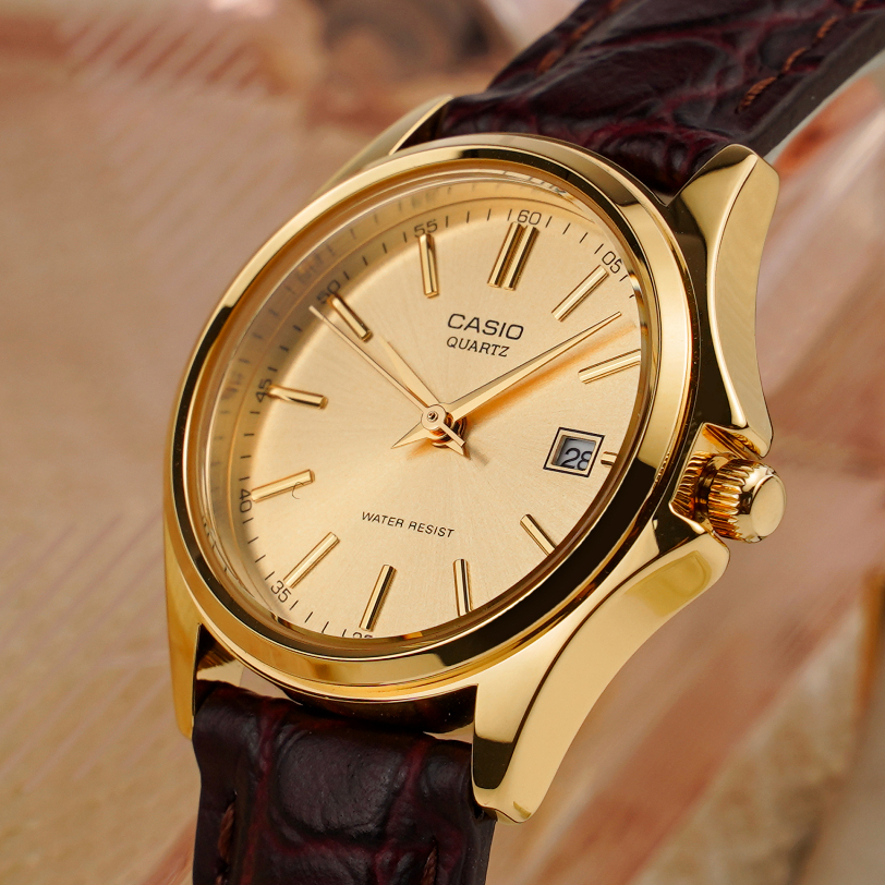 Đồng hồ Casio nữ LTP  dây da 2 màu lựa chọn