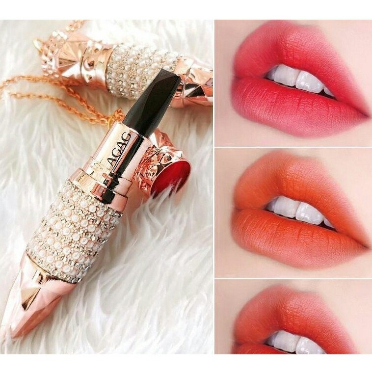 Son 3 màu Kim Cương AGAG dưỡng ẩm siêu lì -Ceria Cosmetics